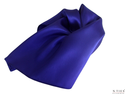Kapesníček, modrá královská - Royal Blue - hedvábný acetátový satén