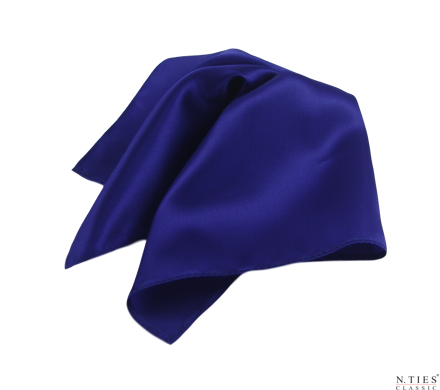 Kapesníček, královská modrá - Deep Royal Blue - hedvábný acetátový satén