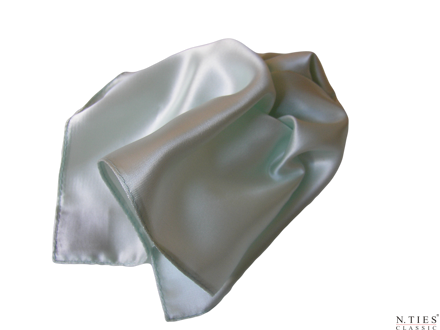 Kapesníček, zelená - Mint Cream - hedvábný acetátový satén