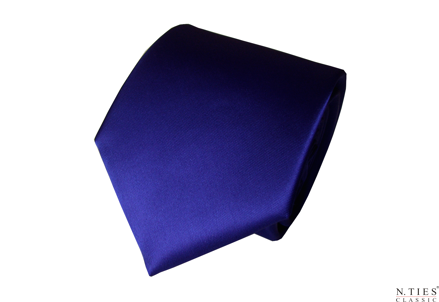 Kravata, královská modrá - Deep Royal Blue - hedvábný acetátový satén