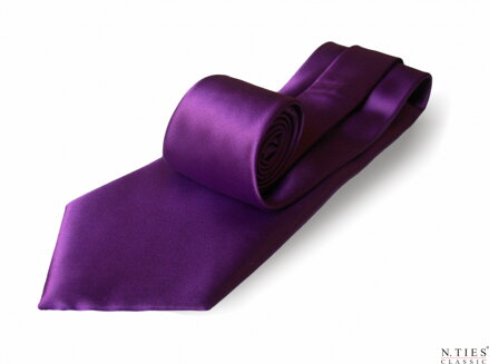 Kravata fialová - Royal Lilac - hedvábný acetátový satén