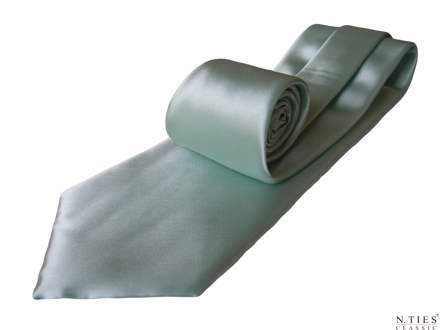 Kravata zelená mint - Aquamarine - hedvábný acetátový satén
