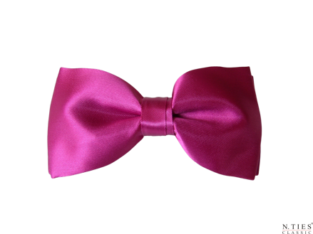 Motýlek klasický, fuchsiová - Magenta - hedvábný acetátový satén 