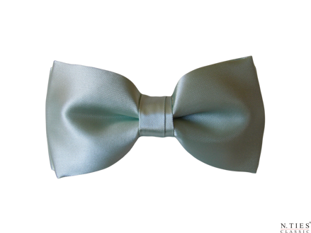 Motýlek klasický, zelená - Aquamarine - hedvábný acetátový satén