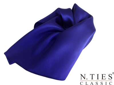 Šátek, modrá královská - Royal Blue - 55x55cm - hedvábný acetátový satén