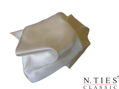 Šátek, smetanová - Vanila Cream - 55x55cm - hedvábný acetátový satén