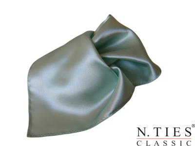 Šátek, zelená - Aquamarine - 55x55cm - hedvábný acetátový satén
