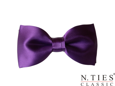 Motýlek klasický, fialová - Royal Lilac - hedvábný acetátový satén