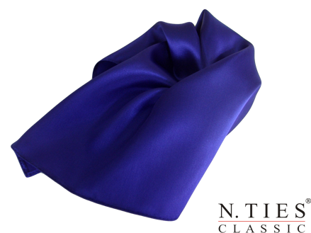 Šátek, modrá královská - Royal Blue - 55x55cm - hedvábný acetátový satén