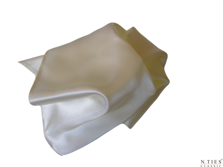 Šátek, smetanová - Vanila Cream - 55x55cm - hedvábný acetátový satén