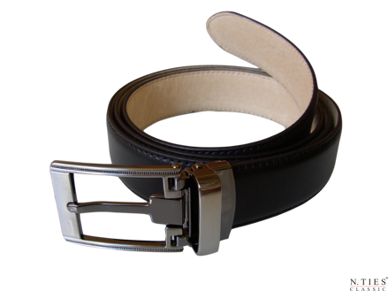 Kožený opasek, černá - Black