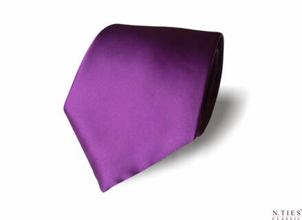 Kravata fialová - Royal Lilac - hedvábný acetátový satén