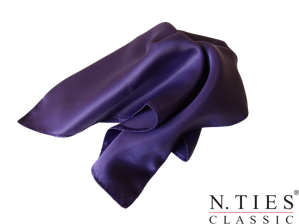 Šátek, fialovomodrá - Corsica - 55x55cm - hedvábný acetátový satén