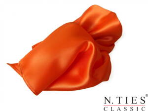 Šátek, oranžová - Vibrant Orange - 55x55cm - hedvábný acetátový satén