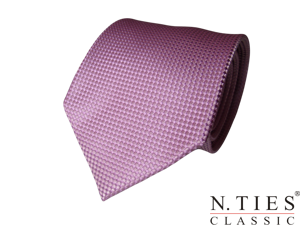Kravata fialovorůžová - hedvábný tkaný žakár