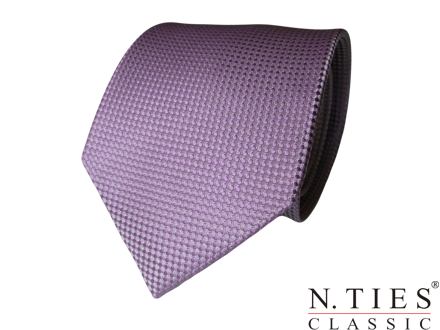 Kravata fialová světlá - hedvábný tkaný žakár