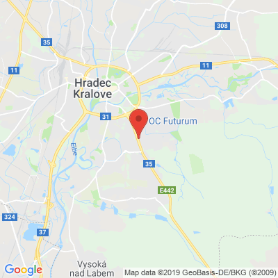 Google map: Brněnská 700, Hradec Králové